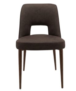 Alternative view of Hanover Chair in Chocolate with Walnut Legs