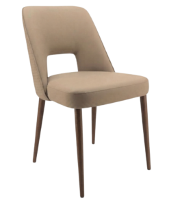 Hanover Chair in Latte with Walnut Legs