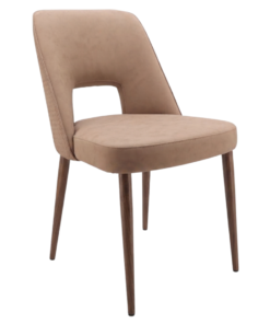 Hanover Chair in Tan with Walnut Legs