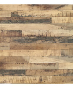Alternative view of 800mm Square Rustic Maple Isotop Sliq Table Top with Black Roma Base