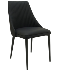 Tudor Chair in Black with Black Legs