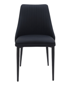 Alternative view of Tudor Chair in Black with Black Legs
