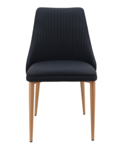 Alternative view of Tudor Chair in Black with Oak Legs