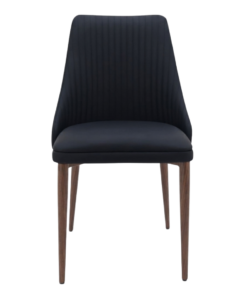 Alternative view of Tudor Chair in Black with Walnut Legs