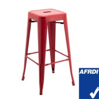 Tall Replica Tolix Stool in Matte Red