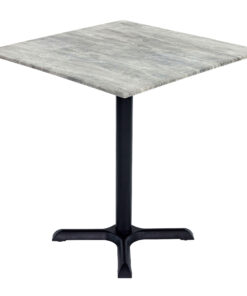 Alternative view of 700mm Square Cement Sliq Isotop Table Top with Black Maxwell Base