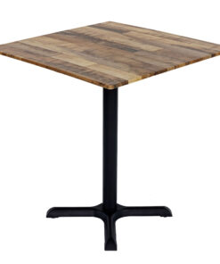 Alternative view of 700mm Square Rustic Maple Sliq Isotop Table Top with Black Maxwell Base