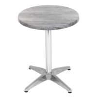 700mm Round Cement Isotop Table Top with Silver Roma Base