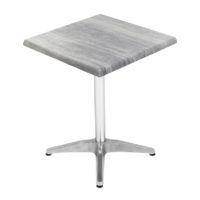600mm Square Cement Isotop Table Top with Silver Roma Base