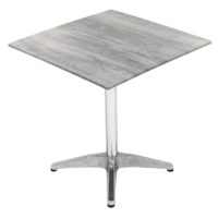 700mm Square Cement Sliq Isotop Table Top with Silver Roma Base