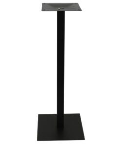 Chicago Bar Table Base in Matte Black with Square Pole