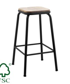Medium Helen Stool in Matte Black