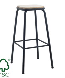 Tall Helen Stool in Matte Black