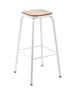 Tall Helen Stool in Matte White