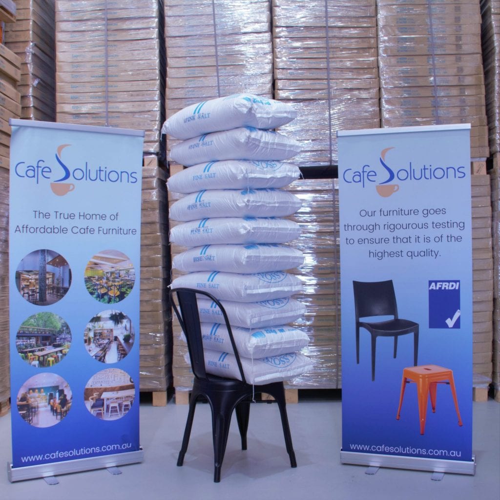 Replica Tolix Chair in Matte Sky Blue Cafe Chairs Sydney