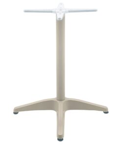 Alternative view of Roma Aluminium Table Base in Stone Beige