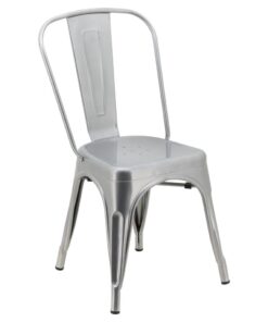Replica Tolix Chair in Gloss Silver
