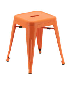 Small Replica Tolix Stool in Matte Orange