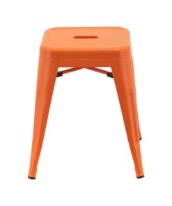 Alternative view of Small Replica Tolix Stool in Matte Orange