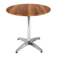 800mm Round Shesman Isotop Table Top with Silver Roma Base