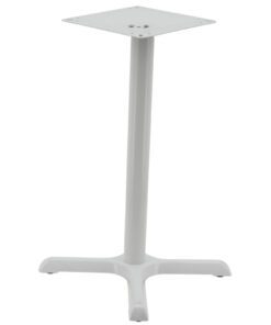 Alternative view of Maxwell Dining Table Base in Gloss White with Round Gloss White Pole
